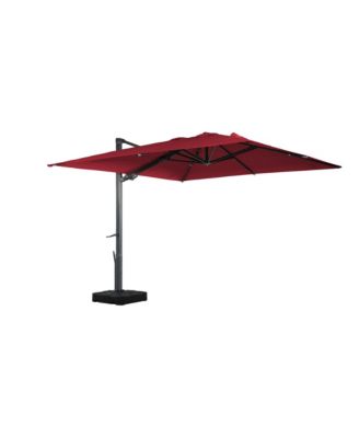 10 ft 360° Rotation Outdoor Patio Cantilever Umbrella Square with Base