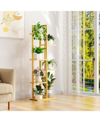 Bamboo Plant Stand Rack Corner Flower Shelf Storage Rack