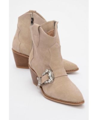 Any Leather Buckle Boot (Women)