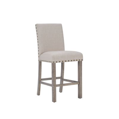 3-Piece Farmhouse Rustic Counter Height Dining Table Set, Wooden Dinette Set For 2