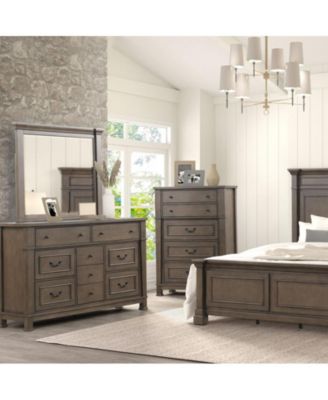 Dark Walnut Chest Storage Cabinet