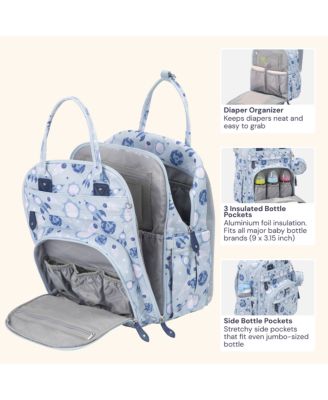 Kids Diaper Bag Backpack Stylish 26L Hands Free Bag with Changing Pad, Stroller Straps & Water-Resistant