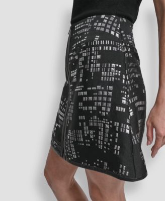 Women's Abstract Print Mini Skirt