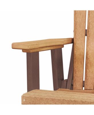 Fan Back Glider Made in the USA- Cedar, Tudor Brown