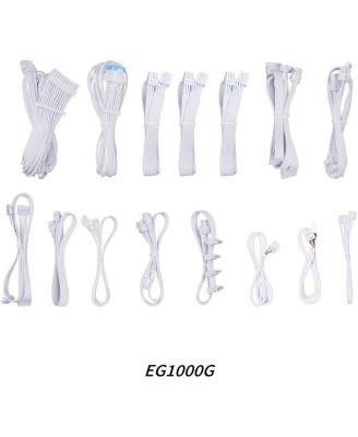 EG1000G EDGE GOLD 1000W 80+ Gold Certified Fully Modular ATX PSU with USB Hub, White