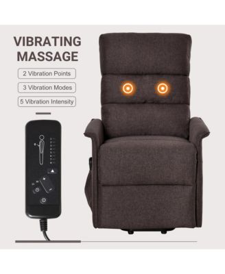 Power Lift Chair with Vibration Massage with Remote Control, Side Pockets,