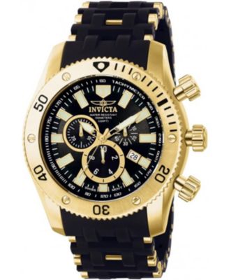 Men's 0140 Sea Spider Quartz Chronograph Black Dial Watch