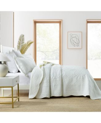 3 PCS 100% Cotton Oversized Bedspread Quilt Set Embroidery TF -King