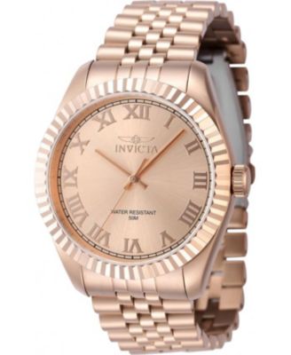 Men's 47407 Specialty Quartz 3 Hand Rose Gold Dial Watch