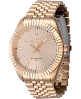 Men's 47493 Specialty Quartz 3 Hand Rose Gold Dial Watch