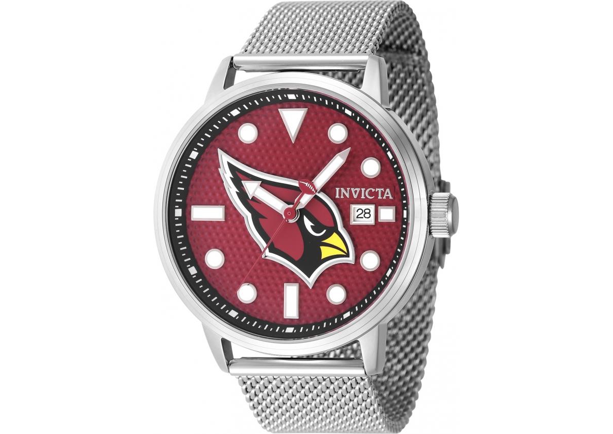 Invicta Men's 47996 Nfl Arizona Cardinals Quartz Multifunction Red Dial Watch