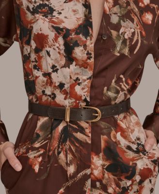 Women's Floral Belted Dress