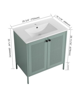 Streamdale 30 Inch Freestanding Bathroom Vanity With Ceramic SInk