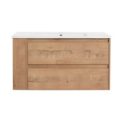 Streamdale 36" Wall Mounting Bathroom Vanity With Ceramic Sink, Soft Close Drawer