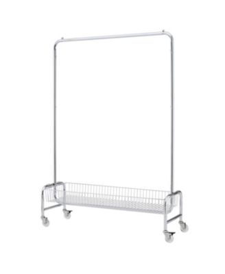 Streamdale Rolling Garment Rack with Basket