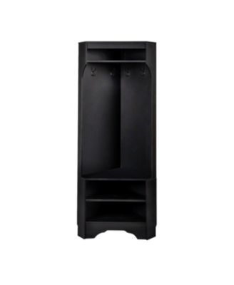 Streamdale Corner Hall Tree with Shoe Bench and Coat Hooks