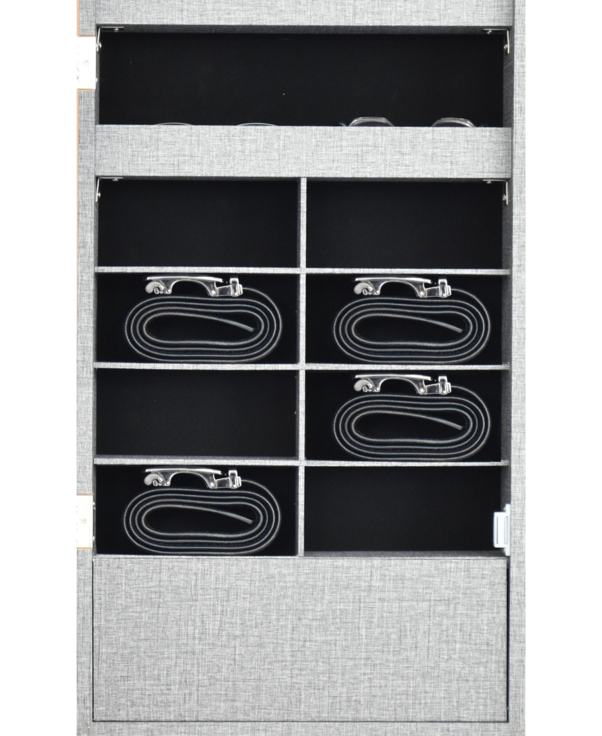 Streamdale Fashion Simple Jewelry Storage Mirror Cabinet With Led Lights Can Be Hung On The Door Or Wall