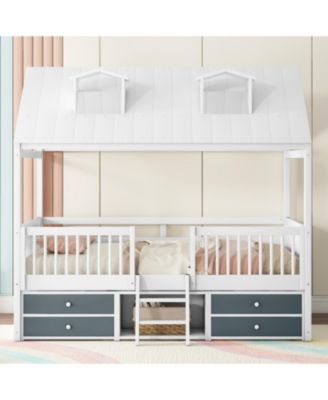 Full Size Wood Bed House Bed Frame