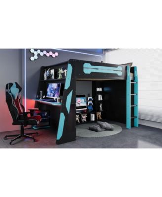 Loft Bed with Desk & Shelves