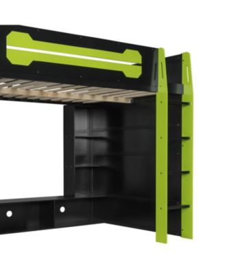 Loft Bed with Desk & Shelves