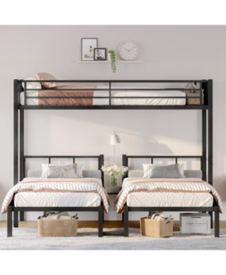 Triple Twin Bunk Bed - Black