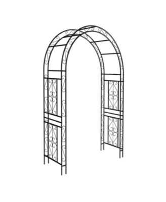 Black Metal Garden Arch 90.5" High
