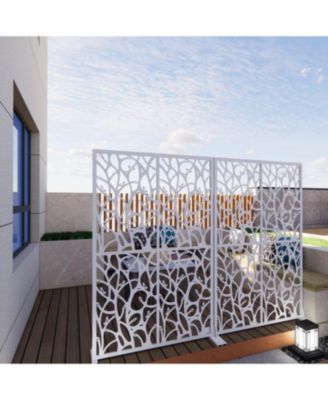 White Bird Metal Privacy Screen 3.8x6ft