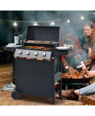 Propane 4-Burner BBQ Grill Stainless Steel 34 000 BTU