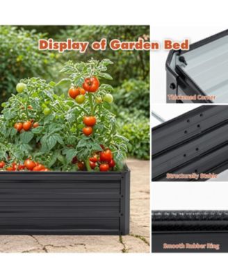 Galvanized Raised Garden Bed - 8x4x1 ft