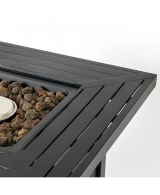 28-inch Iron Square Propane Fire Pit Table