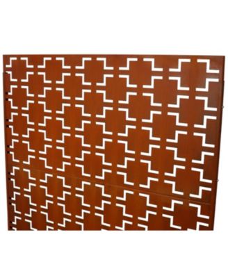 Metal Privacy Screen 76"x48" Rusty