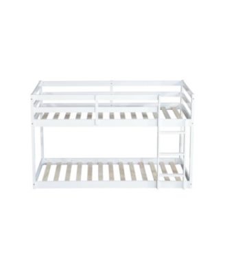 Solid Wood Twin Bunk Bed - White