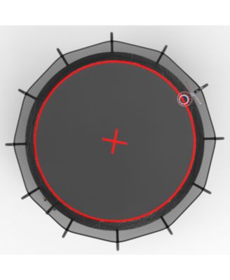 14FT trampoline Pumpkin- Black Red- fframe height 90cm