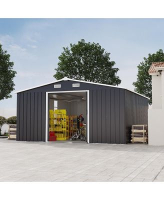 Streamdale Campcraft 10x12ft Steel Storage Shed w/ Windows - 2 Colors