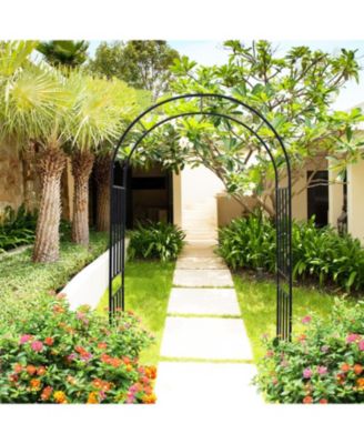 Streamdale Metal Garden Arch, Climbing Plant Support, Outdoor Black