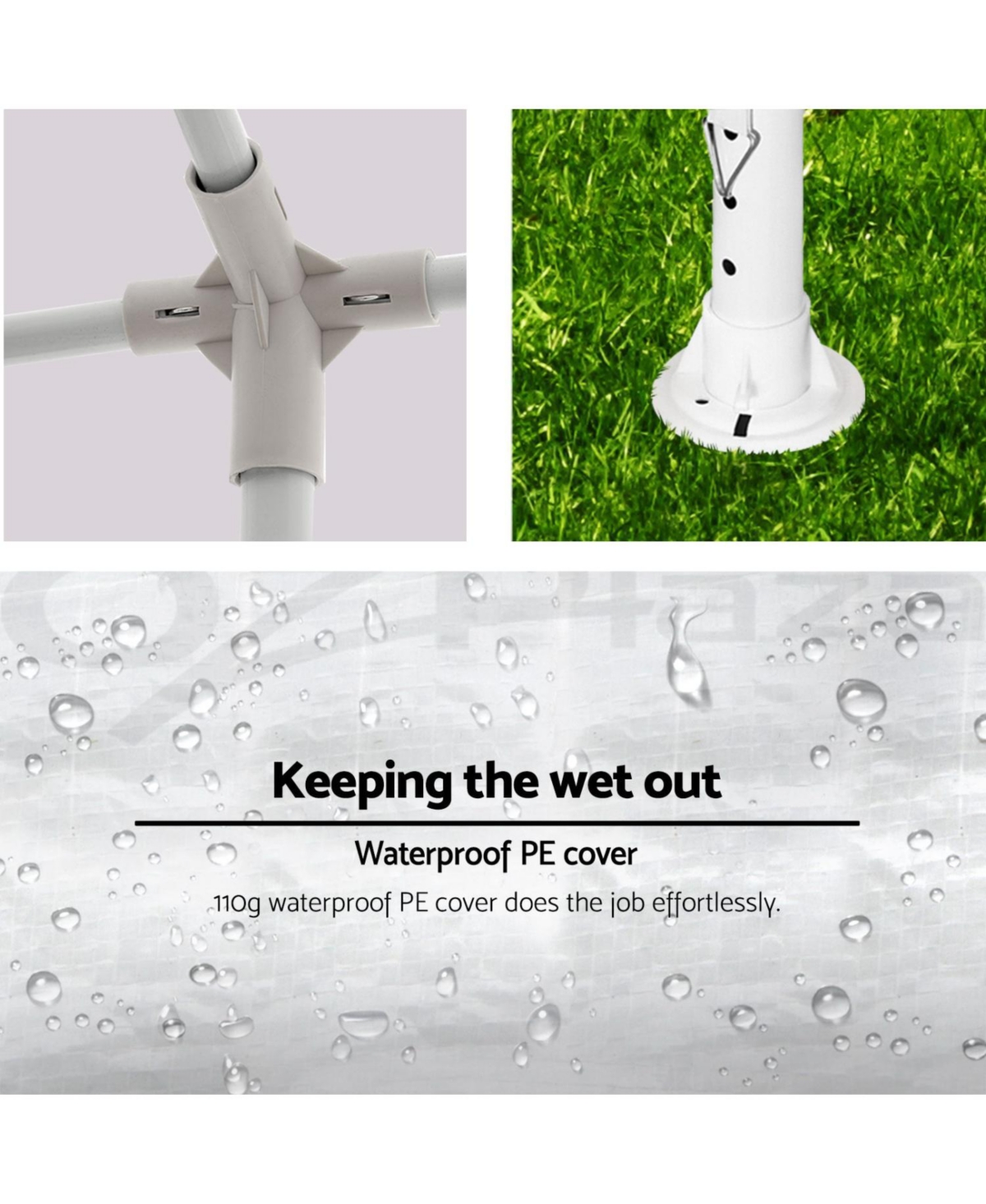 Streamdale 10x30' Wedding Party Canopy Tent with 8 Sidewalls - Black