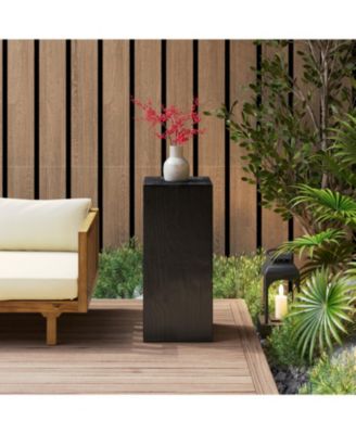 Streamdale Wood-Look Square End Table, Black, Indoor/Outdoor, 33.75"