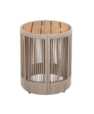 Rustic Industrial Coffee & Side Table Set - Rope Beige