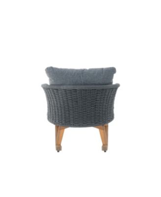 Streamdale Gray Wicker Rocking Chairs - Indoor/Outdoor Patio Set