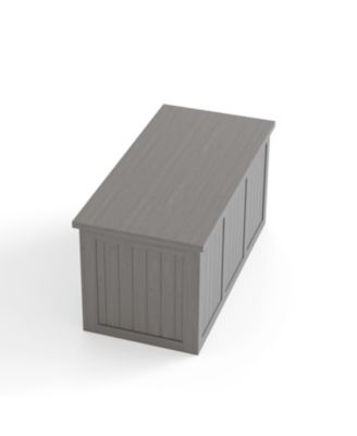 67 Gallon Wooden Deck Box - Outdoor Storage, Seat & Table Top