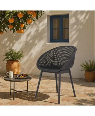 Streamdale Modern Lounge Chairs - Indoor/Outdoor, Warm Grey (2-Pack)