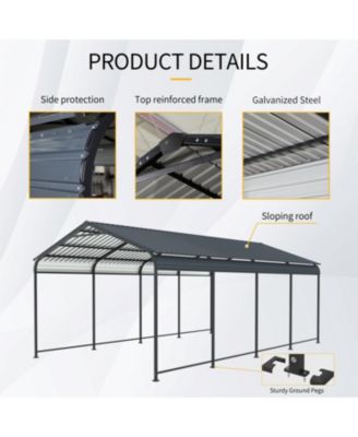 12x21 FT Heavy Duty Galvanized Steel Carport