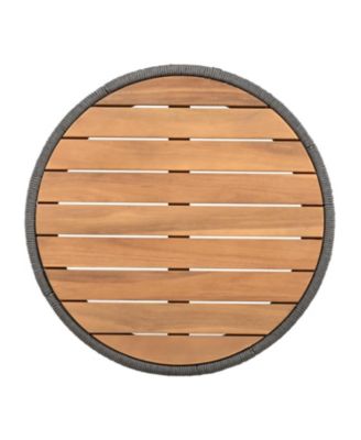 Rustic Industrial Coffee & Side Table Set - Rope Grey