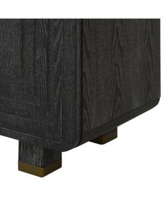 54" Retro Buffet Cabinet - 4-Door Fluted Sideboard