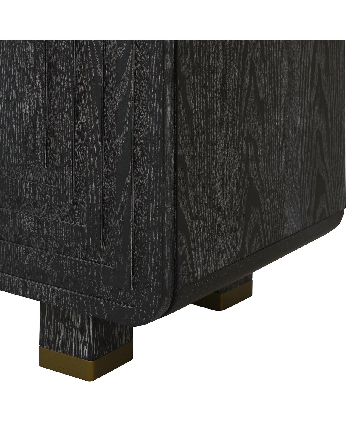 Streamdale Furniture 54" Retro Buffet Cabinet - 4-Door Fluted Sideboard