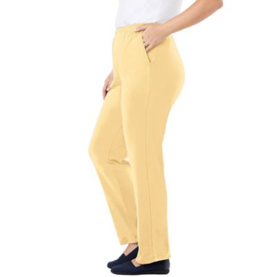 Plus Size Within 7-Day Knit Straight-Leg Pull-On Pants