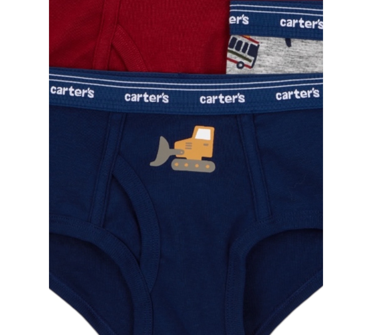 Carter's Little And Big Boys 7- Pack Construction-themed Briefs In Multi