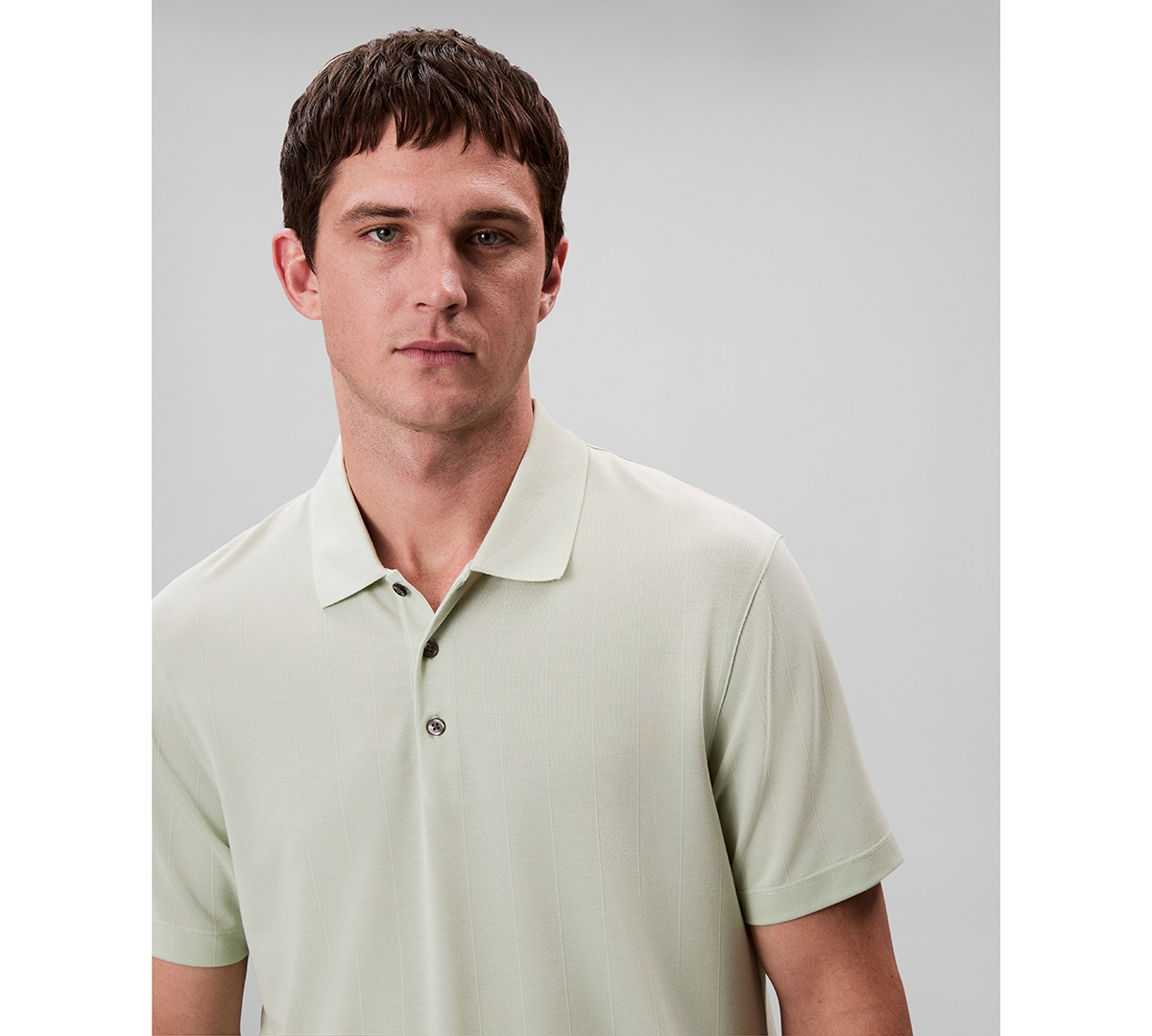 Calvin Klein Men's Short Sleeve Stretch Jacquard Polo Shirt