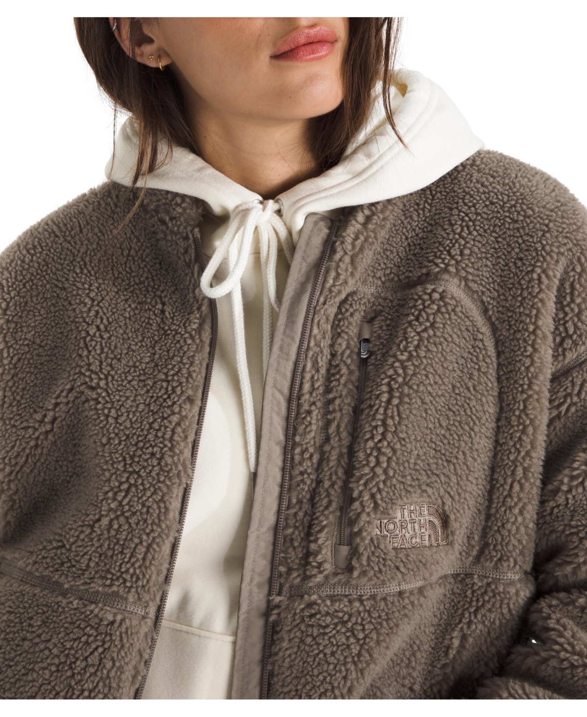 The North Face Women's Extreme Pile Fleece Jacket In Brown