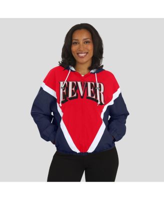 WEAR by Erin Andrews - Women's Blue/Red Indiana Fever Color Block Full-Zip Windbreaker Jacket